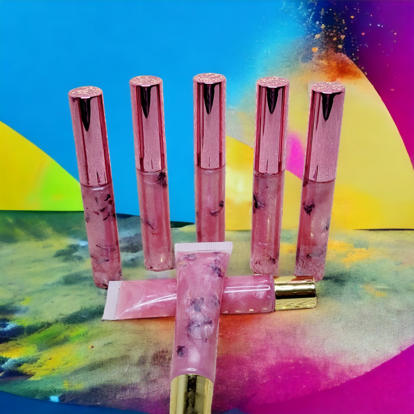 Powder Pink with Roses