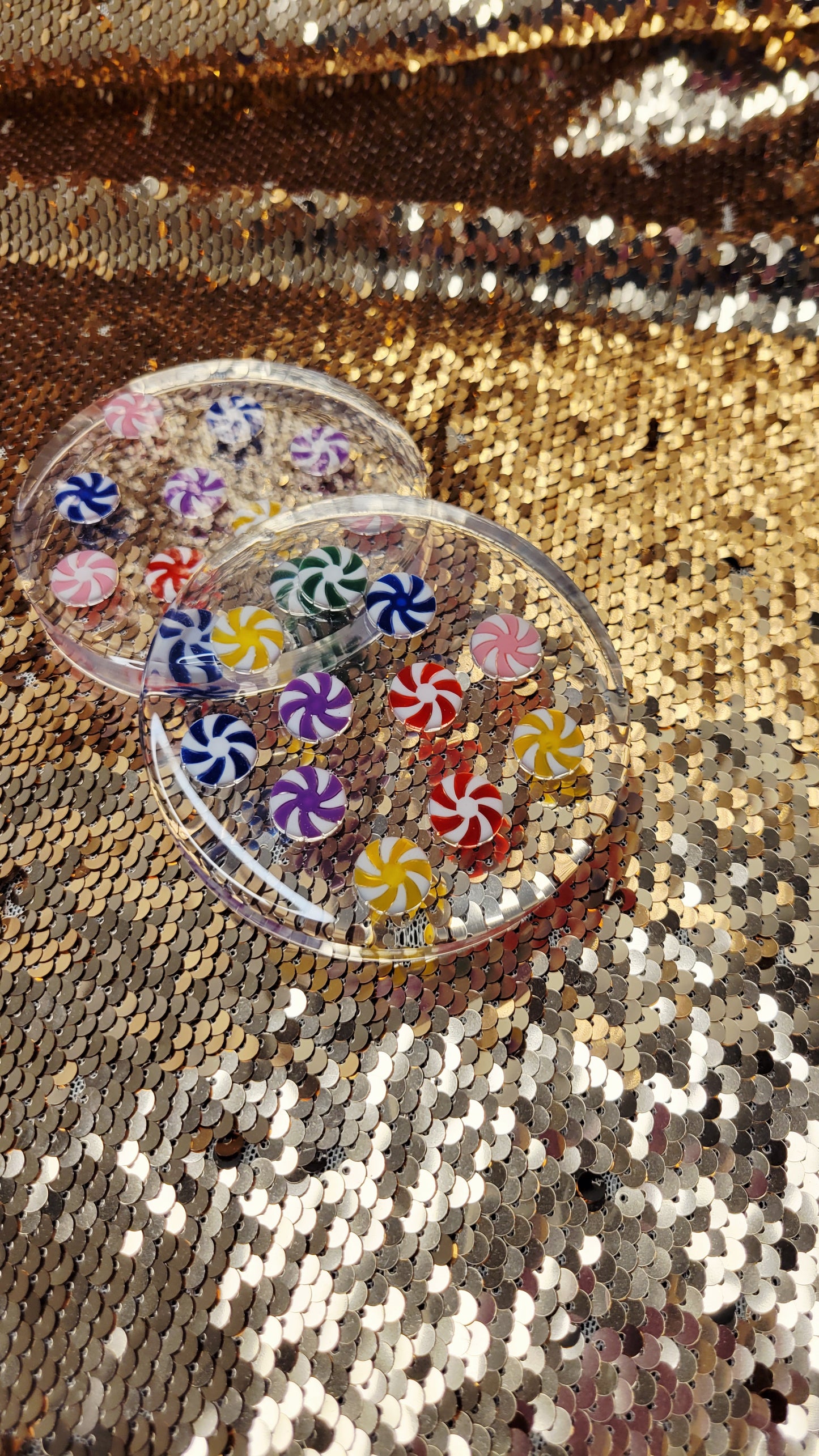 Candy Coaster Set: Peppermint Coasters, Handmade Resin Coasters, Two Piece Set, Coasters For The Home