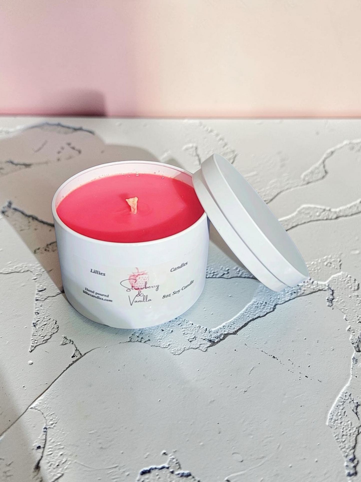 Strawberry & Vanilla Soy Candle