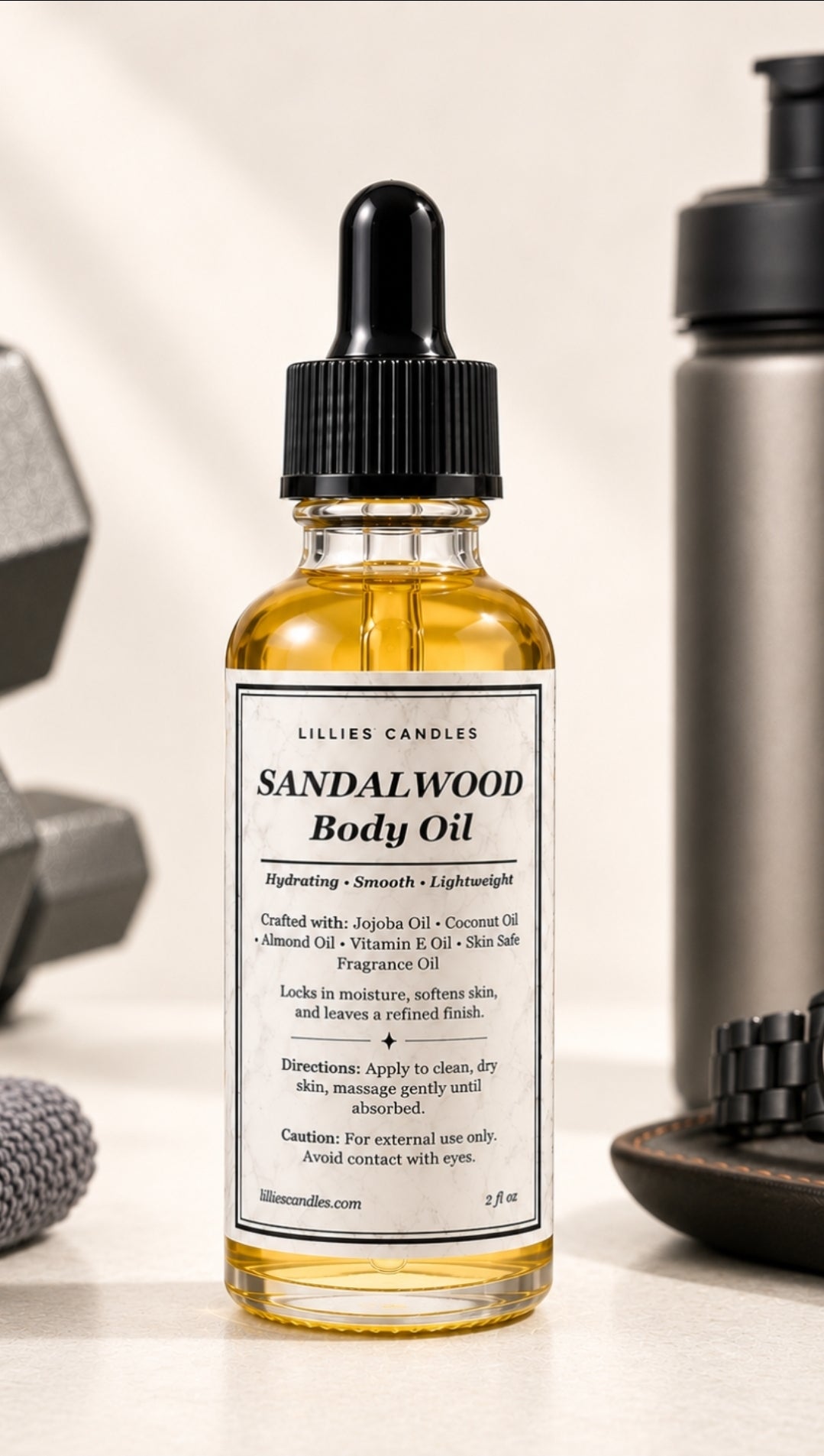 Sandalwood Body Oil for Men| Skincare For Him| Moisturizing Skin Conditioner