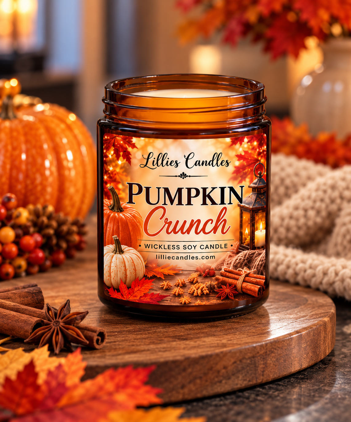 Pumpkin Crunch Wickless Soy Candle