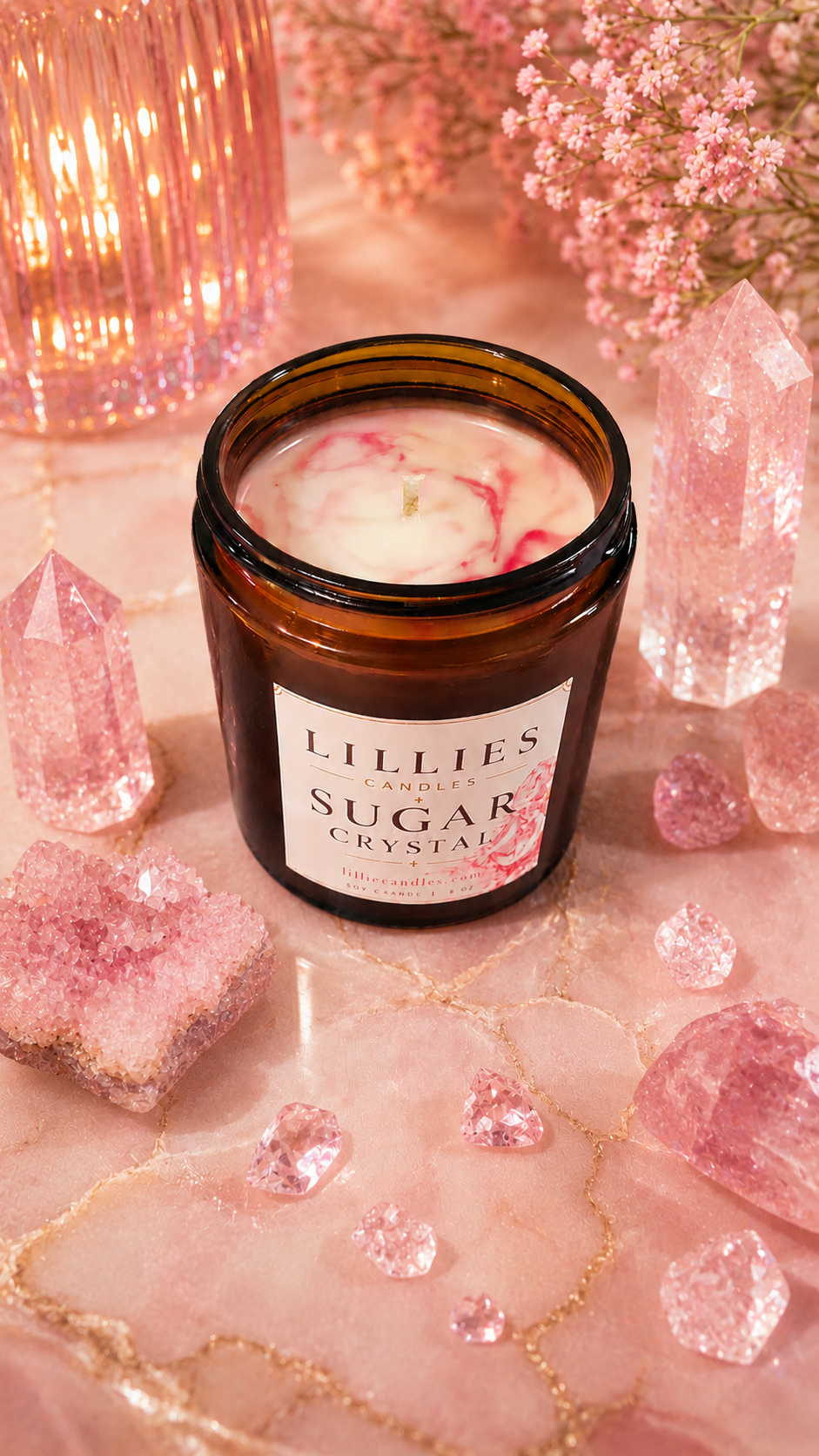 Sugar Crystal Soy Candle