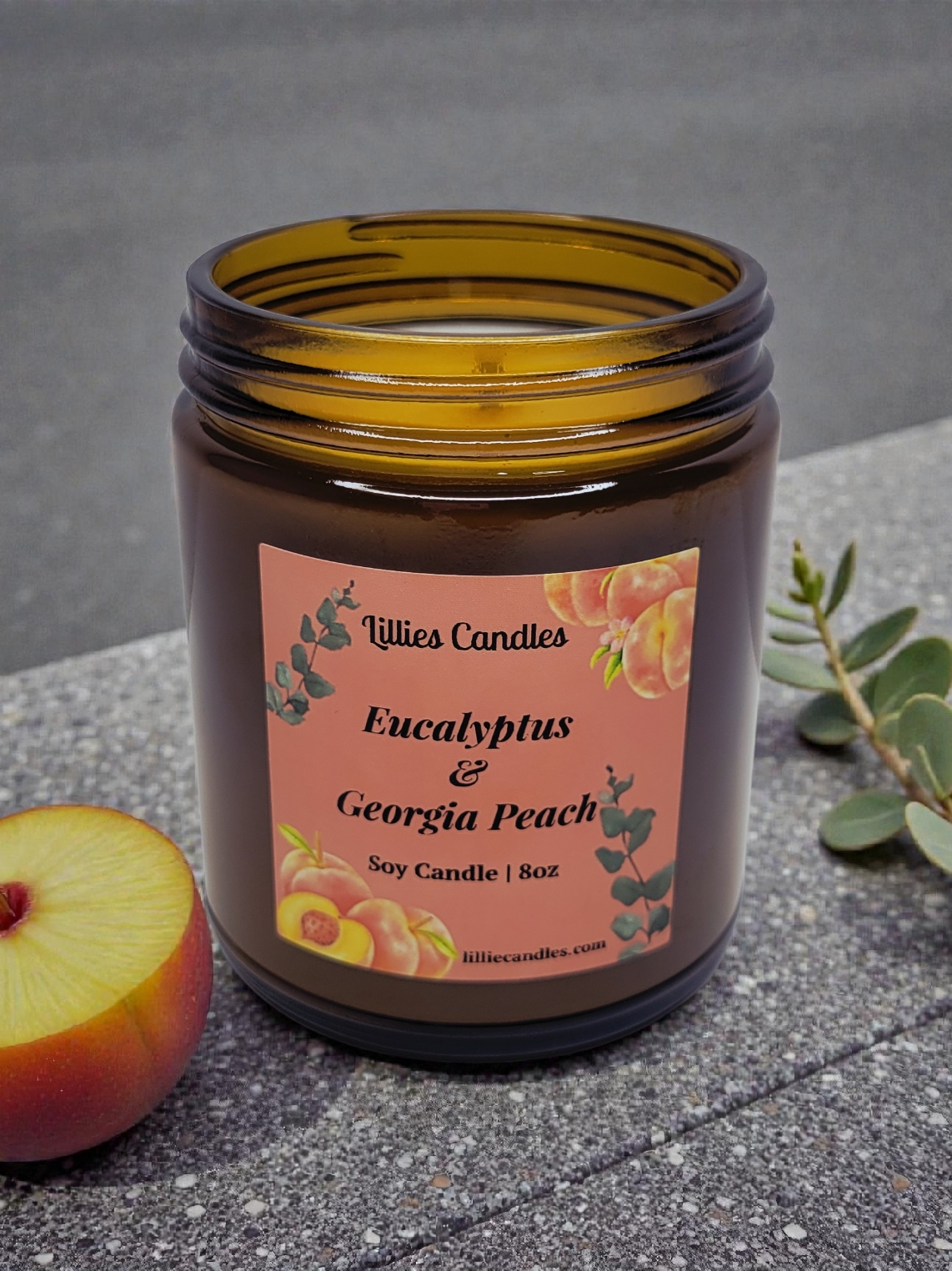Eucalyptus & Georgia Peach Soy Candle