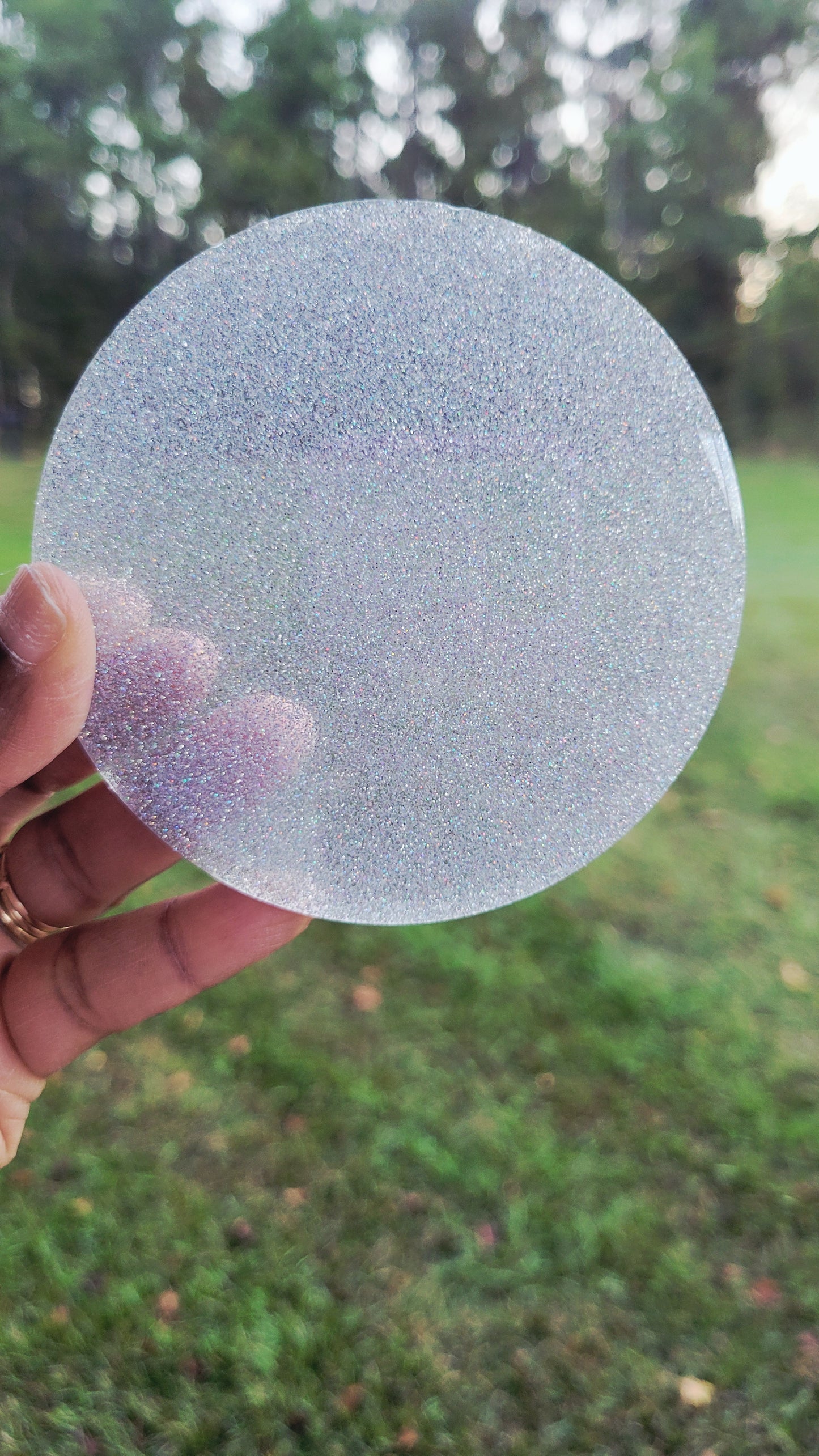 Holographic Glitter Coaster Set: Sparkling Coasters, Handmade Resin Coasters, Two Piece Set, Coasters For The Home