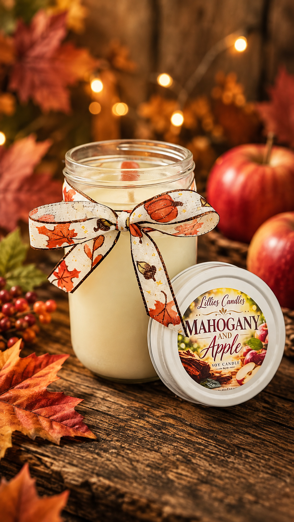 Mahogany and Apple Soy Candle