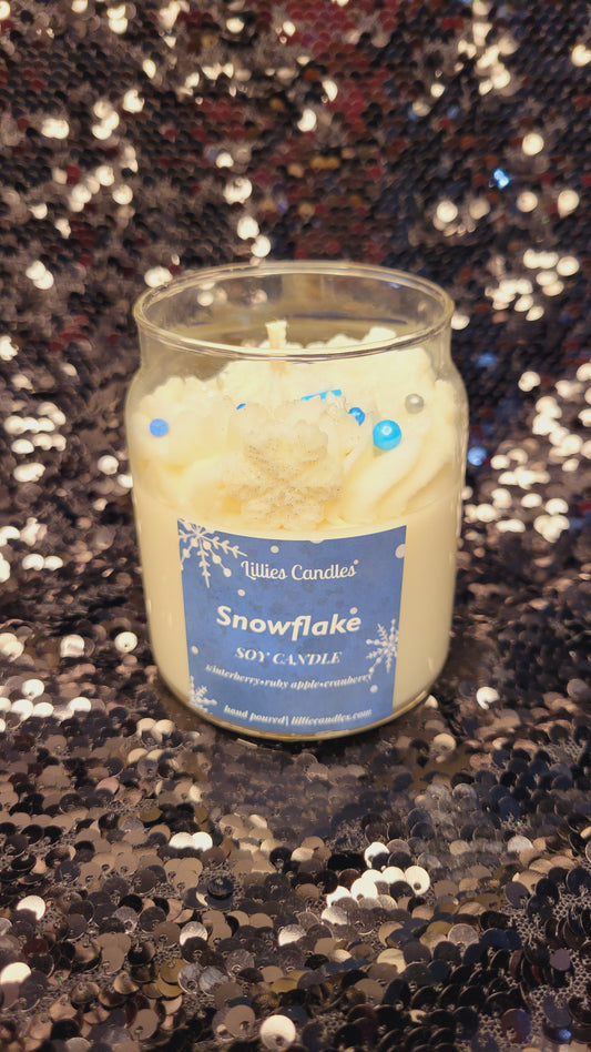 Snowflake Soy Candle