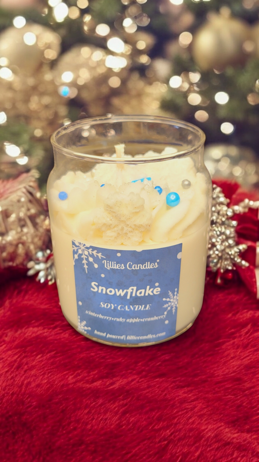 Snowflake Soy Candle