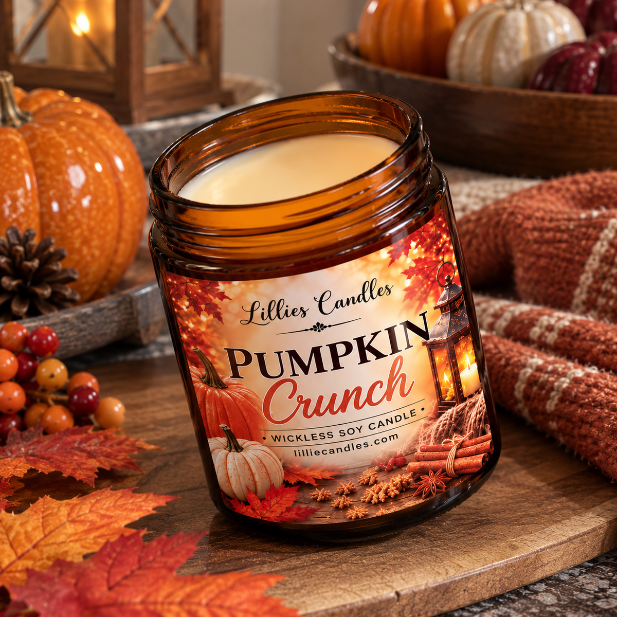 Pumpkin Crunch Wickless Soy Candle
