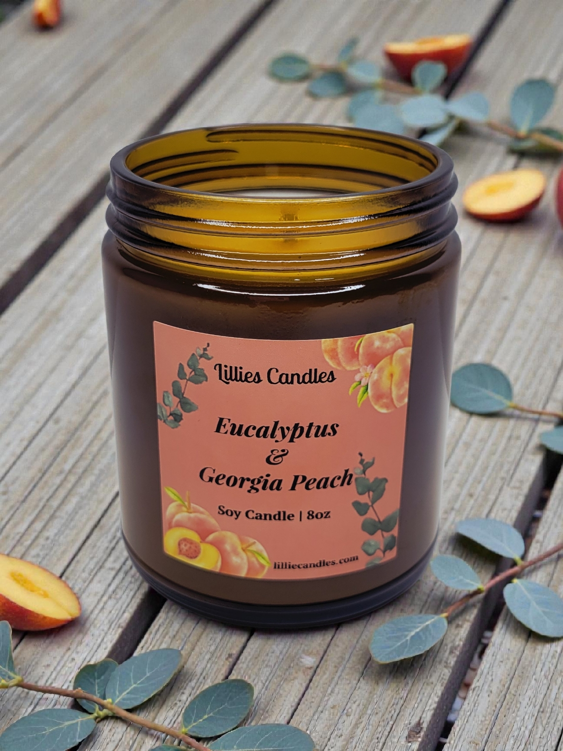 Eucalyptus & Georgia Peach Soy Candle