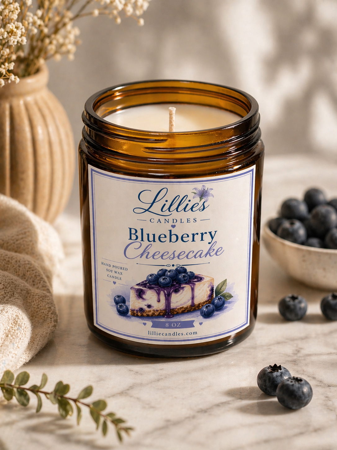 Blueberry Cheesecake Candle