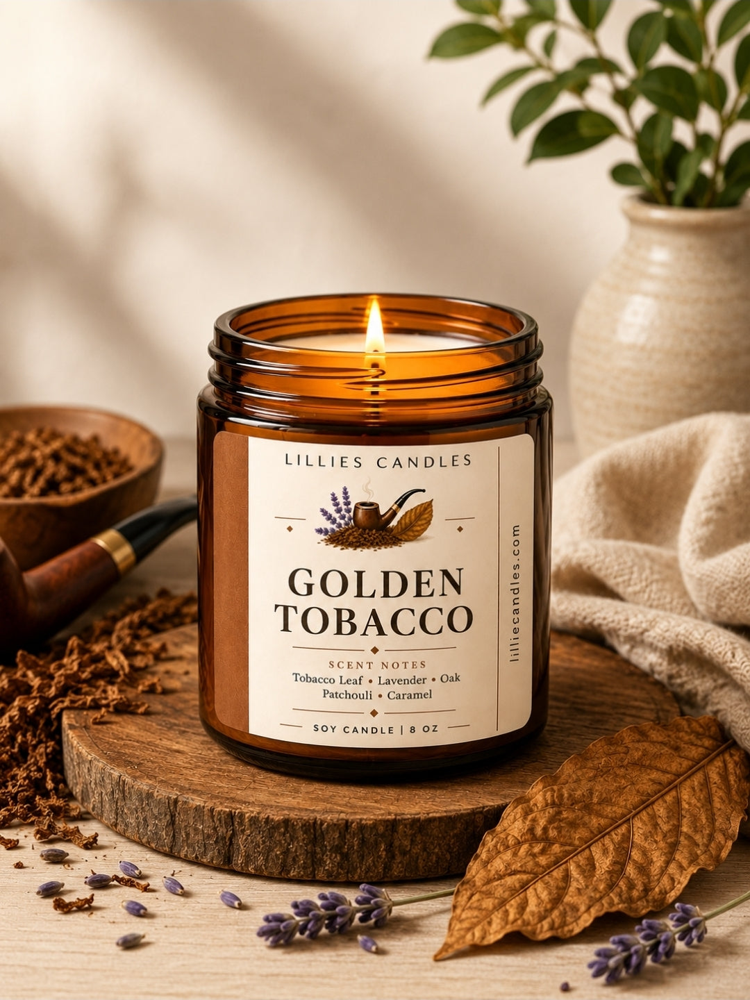 Golden Tobacco Soy Candle