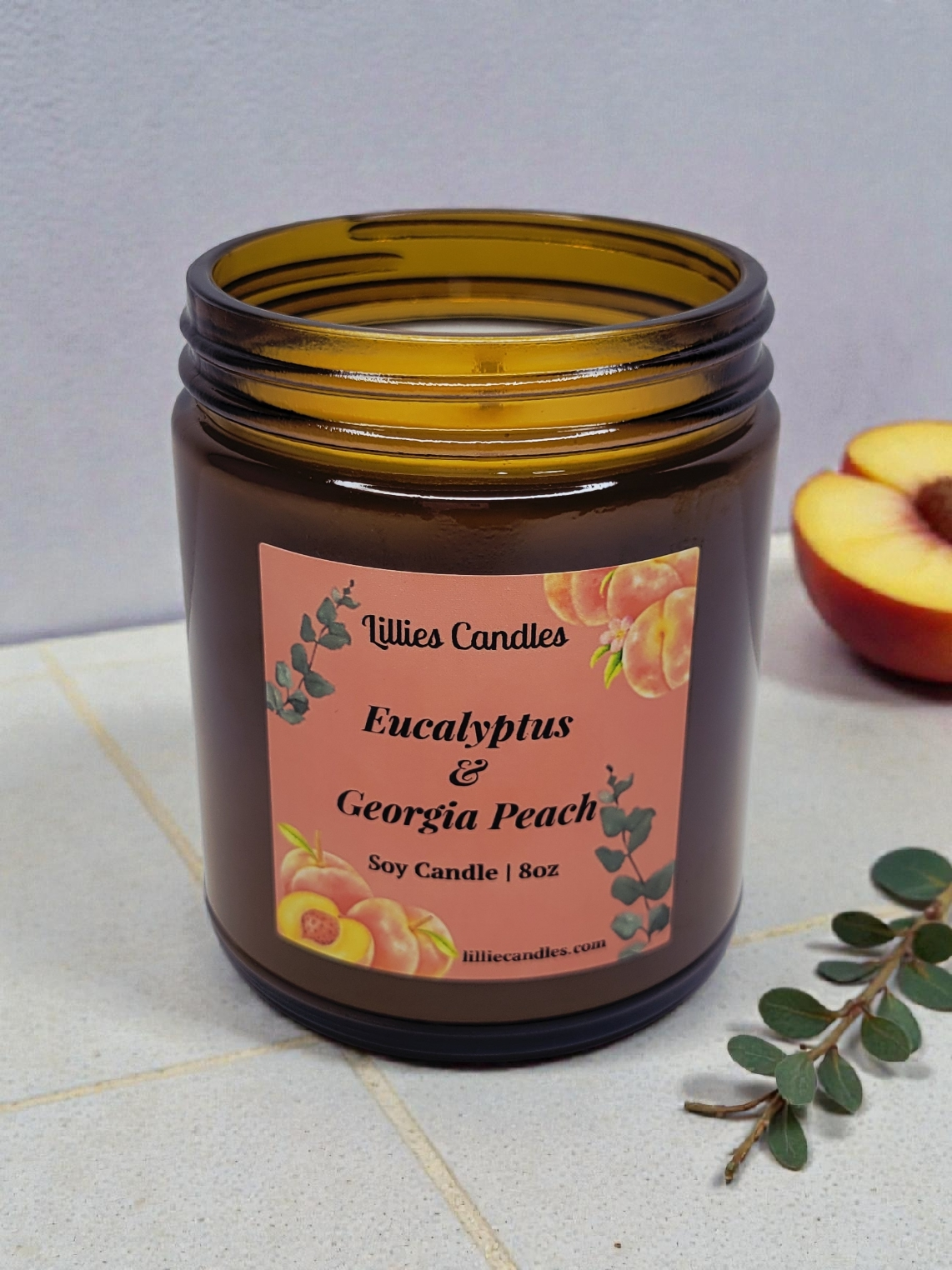 Eucalyptus & Georgia Peach Soy Candle