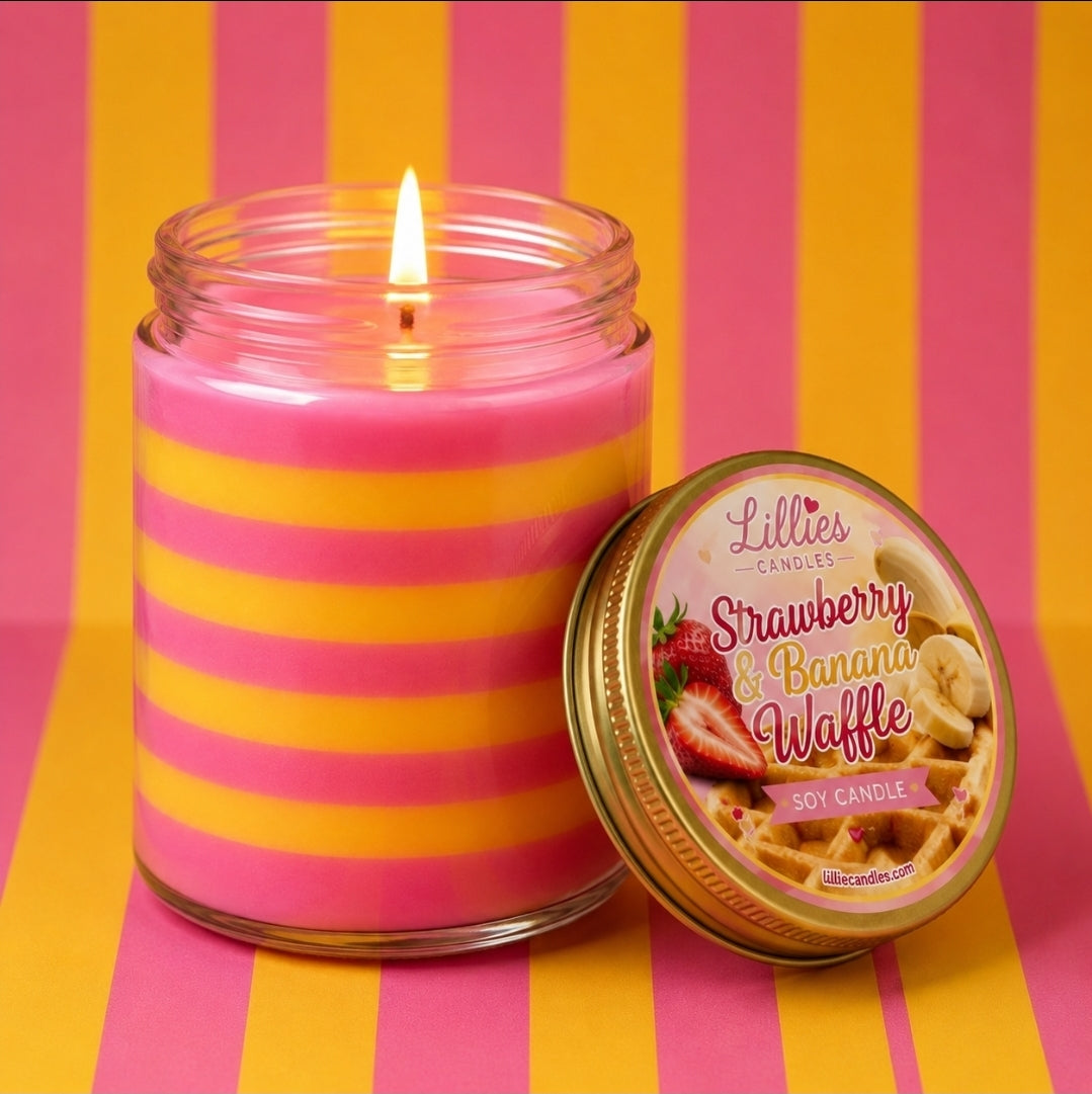 Strawberry & Banana Waffle Soy Candle