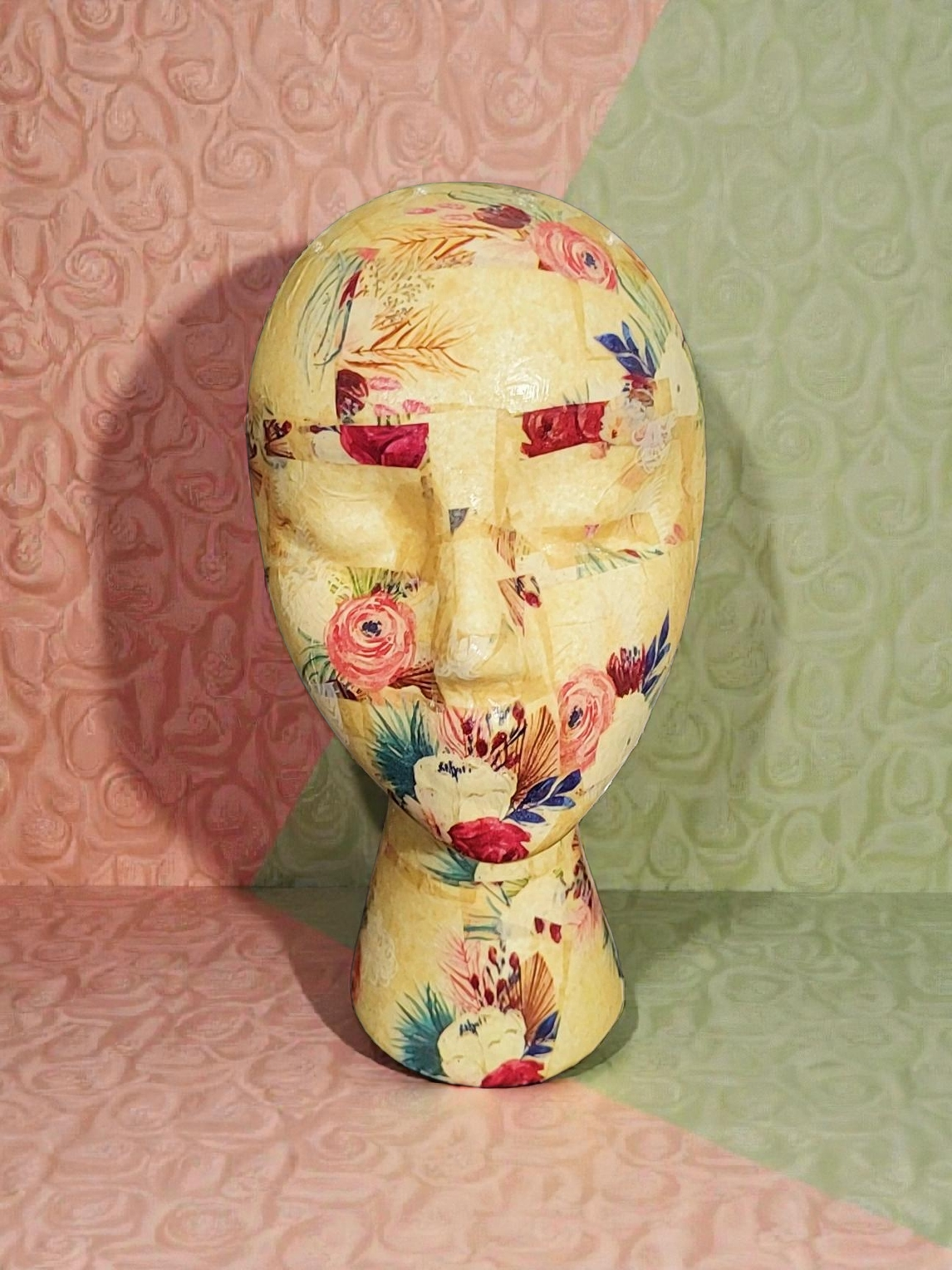 Decoupage Mannequin Head