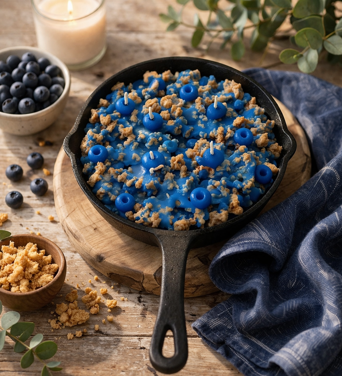 Blueberry Cheesecake Cast Iron Skillet Candle