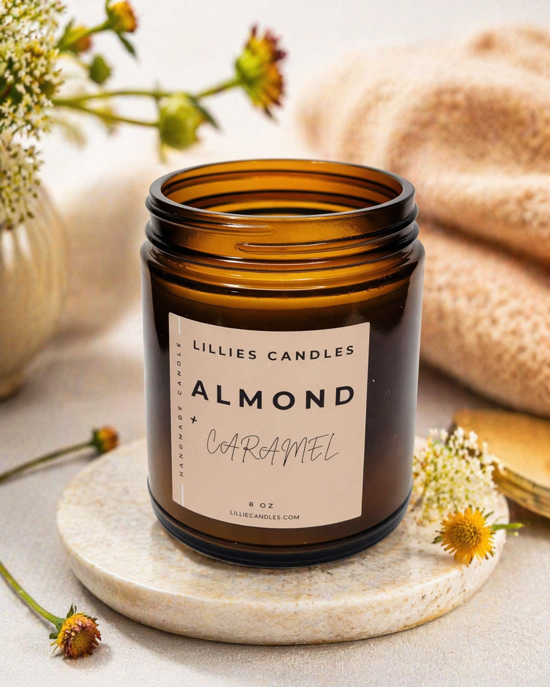 Almond & Caramel Soy Candle
