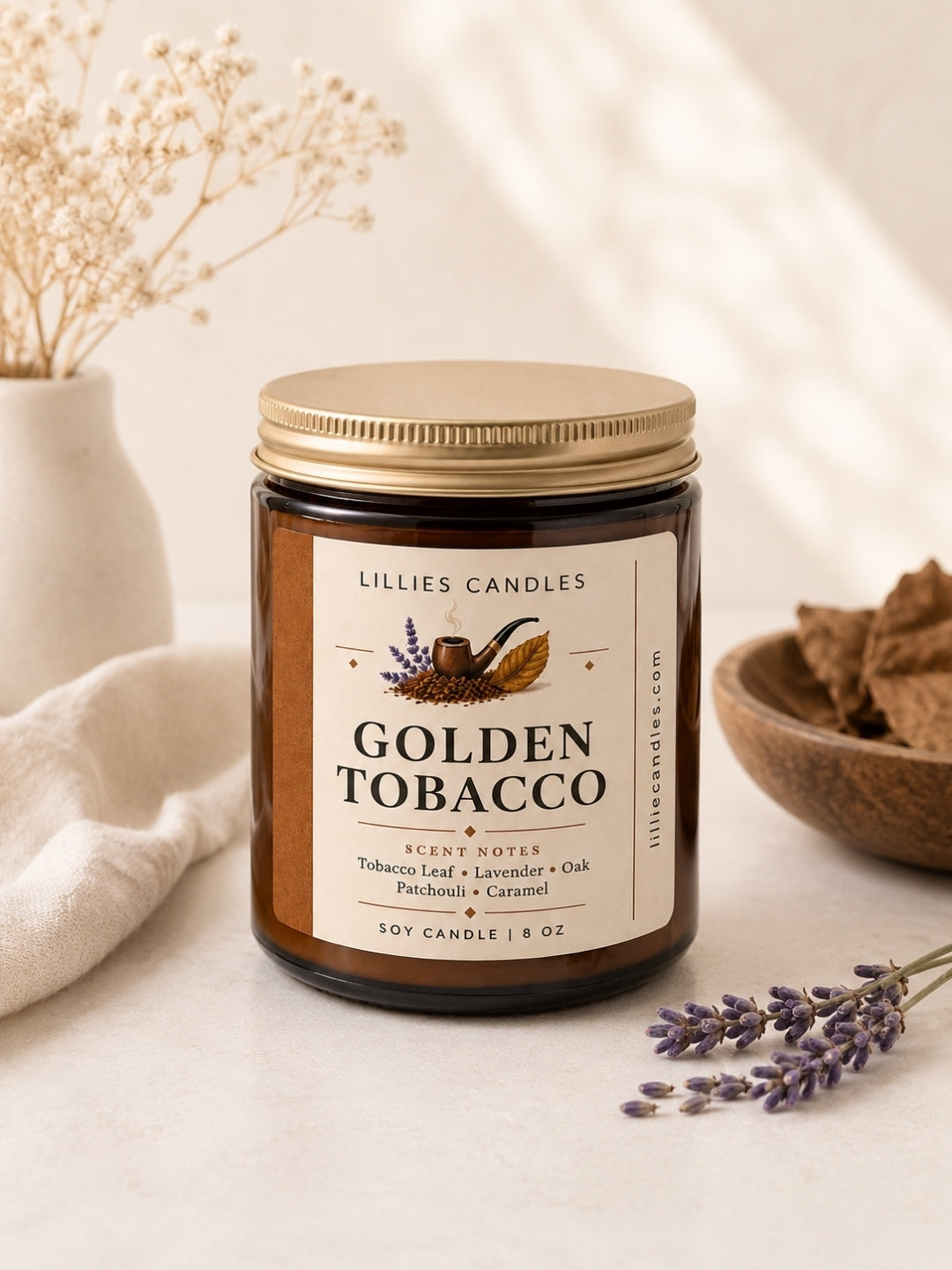 Golden Tobacco Soy Candle
