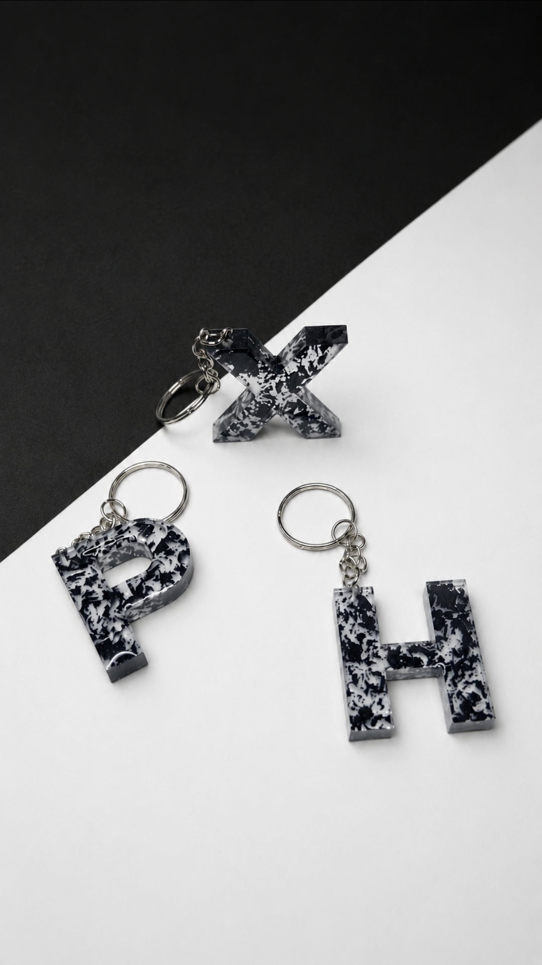 Black letter Keychain
