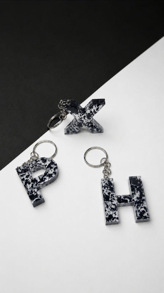 Black letter Keychain
