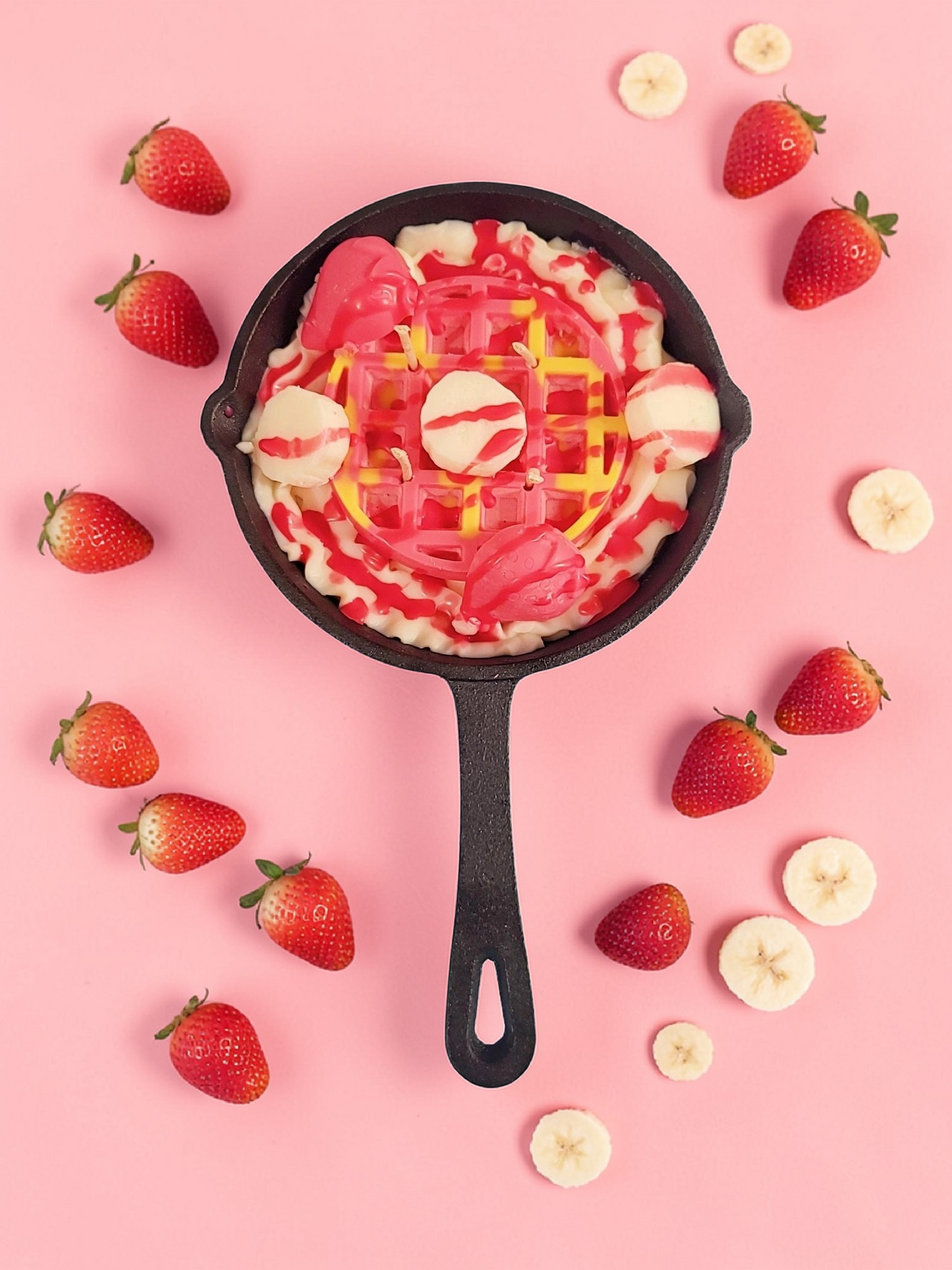 Strawberry & Banana Cast Iron Skillet Soy Candle