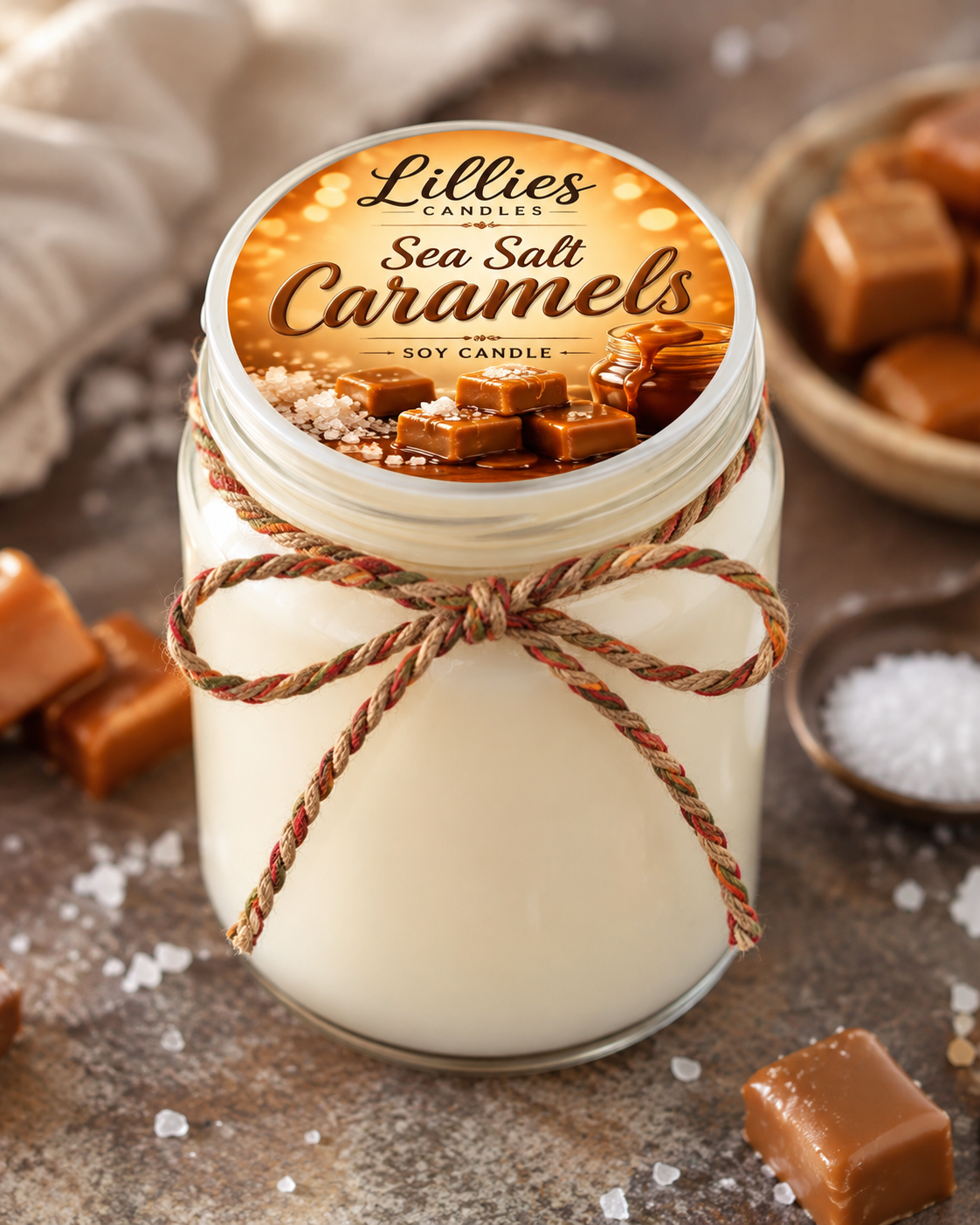 Sea Salt Caramels Soy Candle