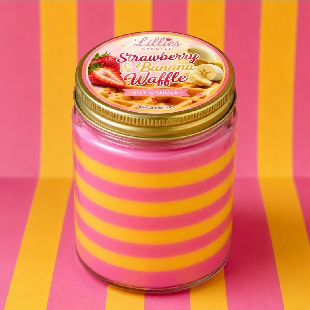 Strawberry & Banana Waffle Soy Candle