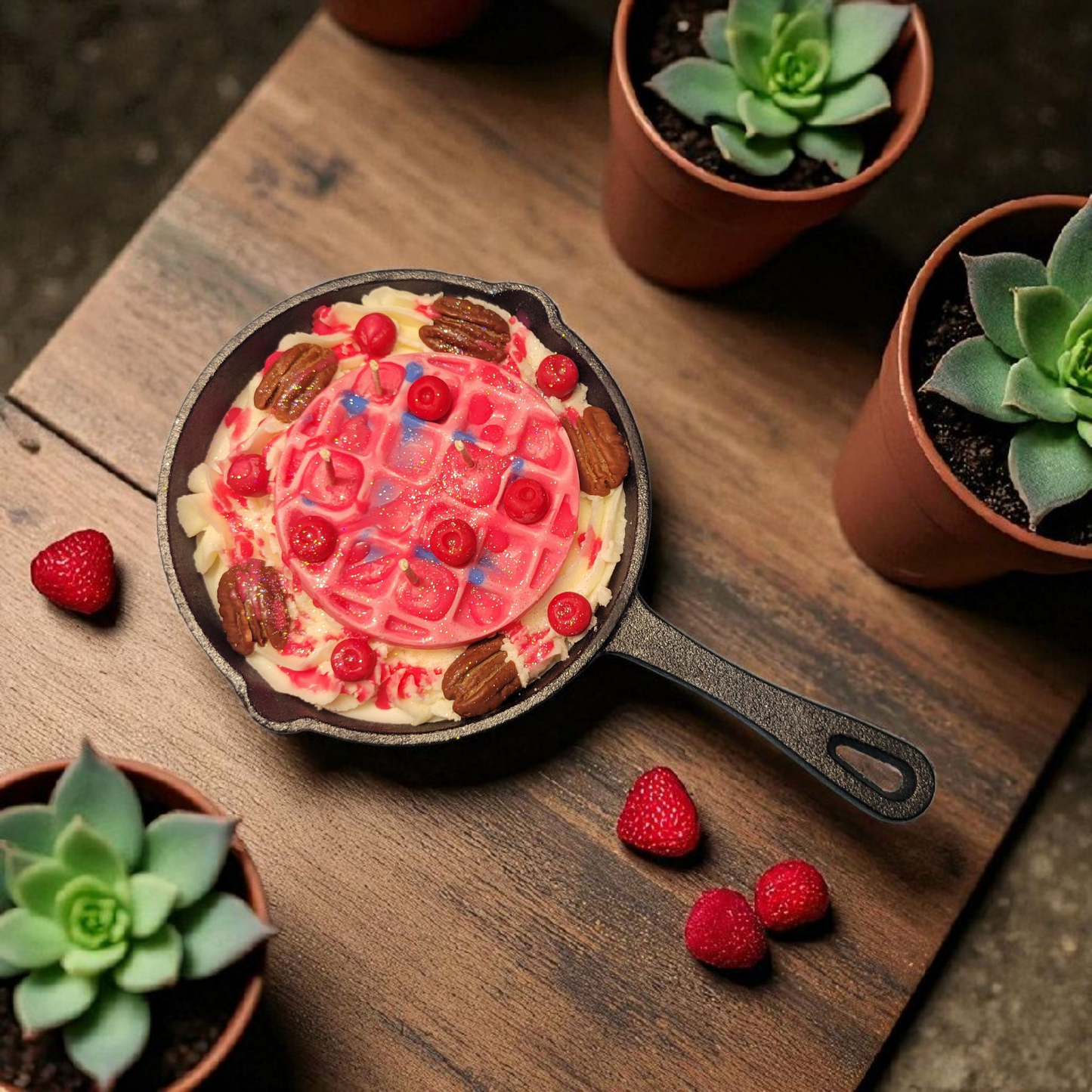 Waffle Bliss Cast Iron Skillet Soy Candle