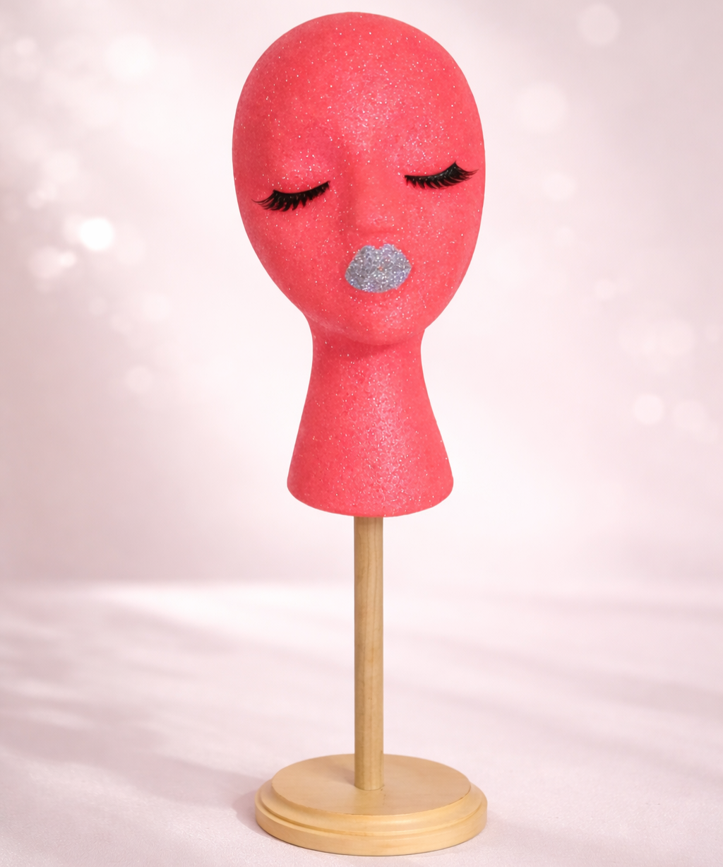 Wood Mannequin Head Stand