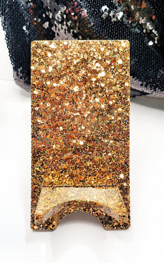 Golden Bronze cell phone holder| Desk Accessory| Mobile device holder